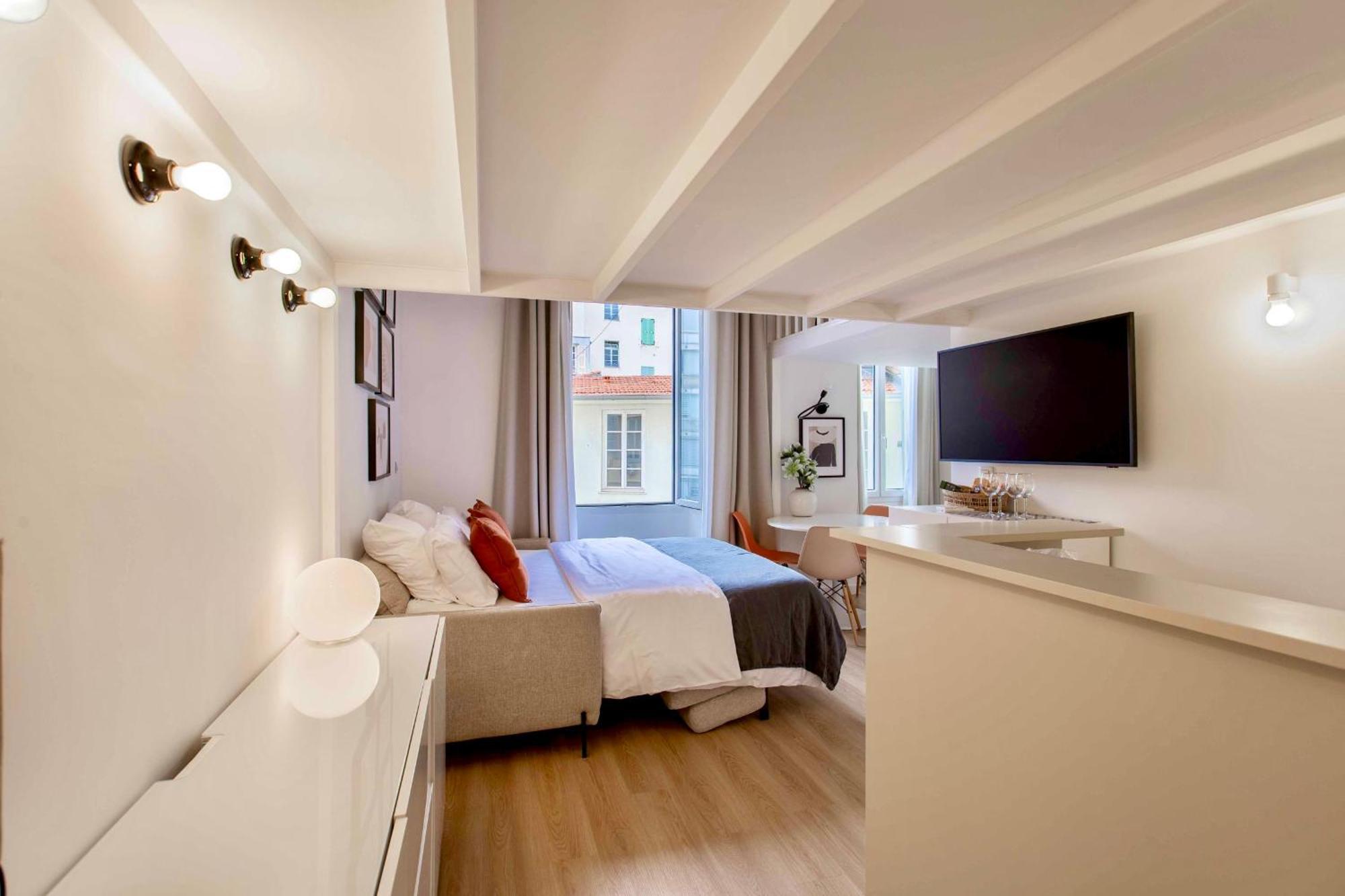 Suede Promenade Duplex Apartment At 1 Min From The Sea 2 Bathrooms Niza Exterior foto