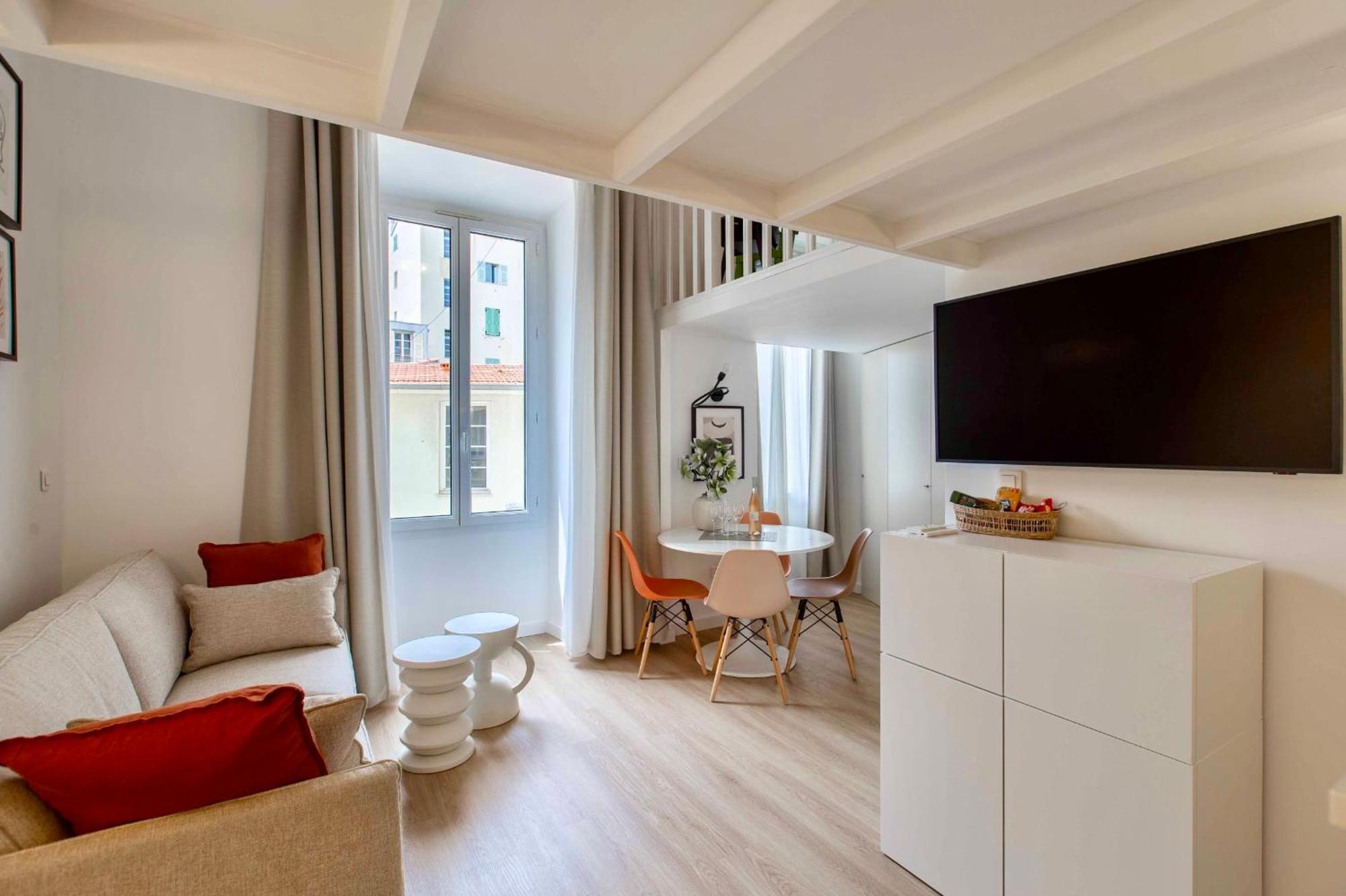 Suede Promenade Duplex Apartment At 1 Min From The Sea 2 Bathrooms Niza Exterior foto